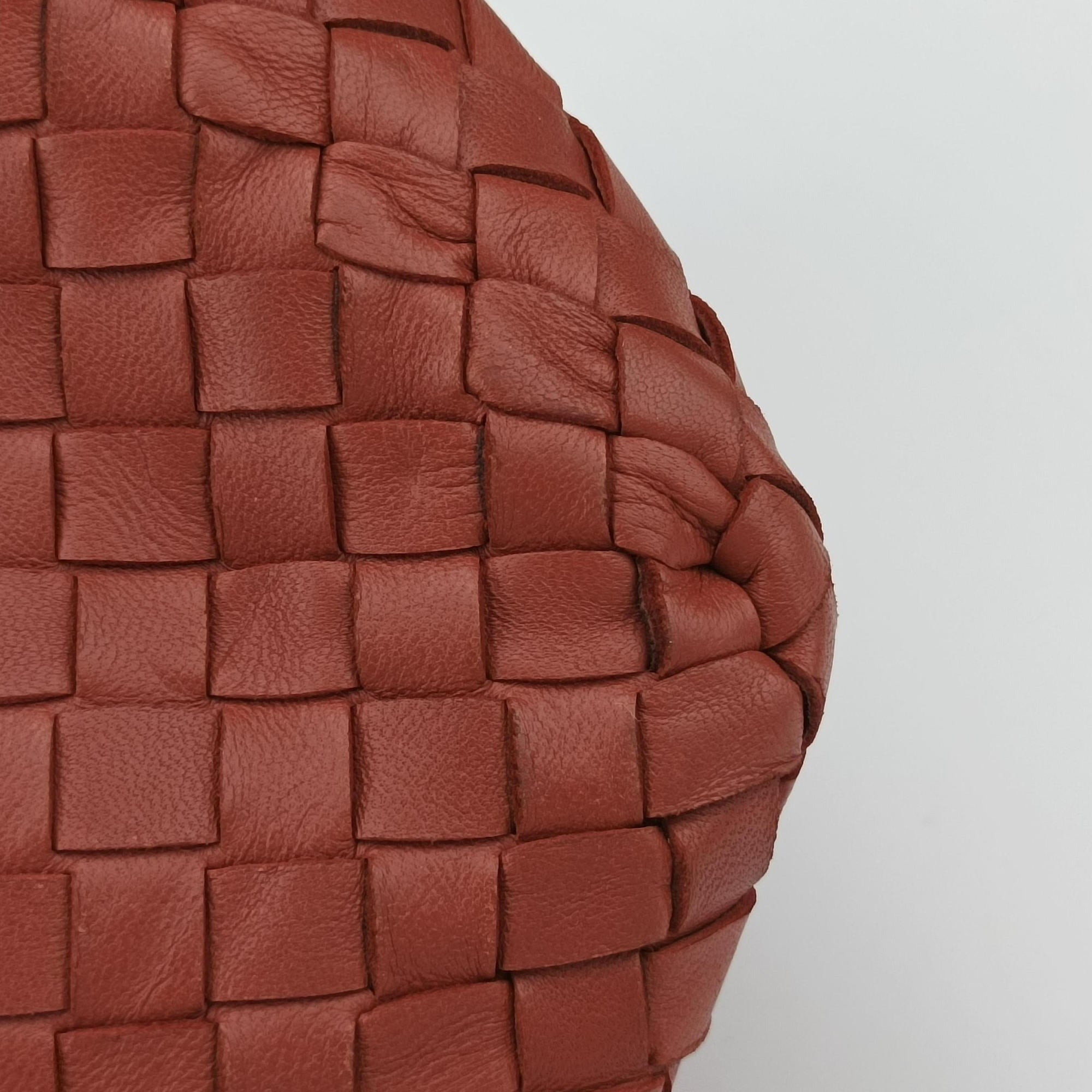 Pre-owned Bottega Veneta Intrecciato terracotta lambskin  handbag | stylenewstar
