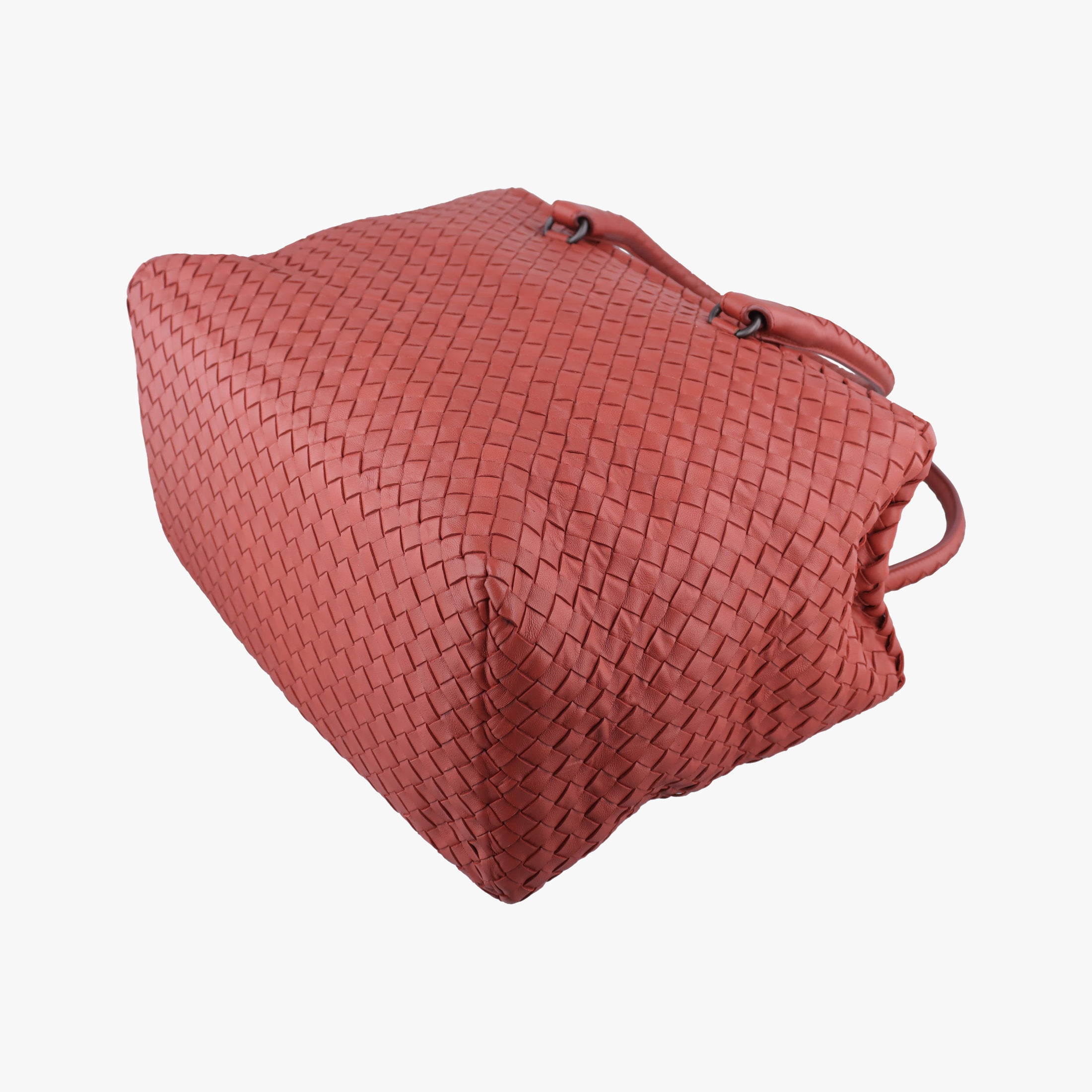 Pre-owned Bottega Veneta Intrecciato terracotta lambskin  handbag | stylenewstar