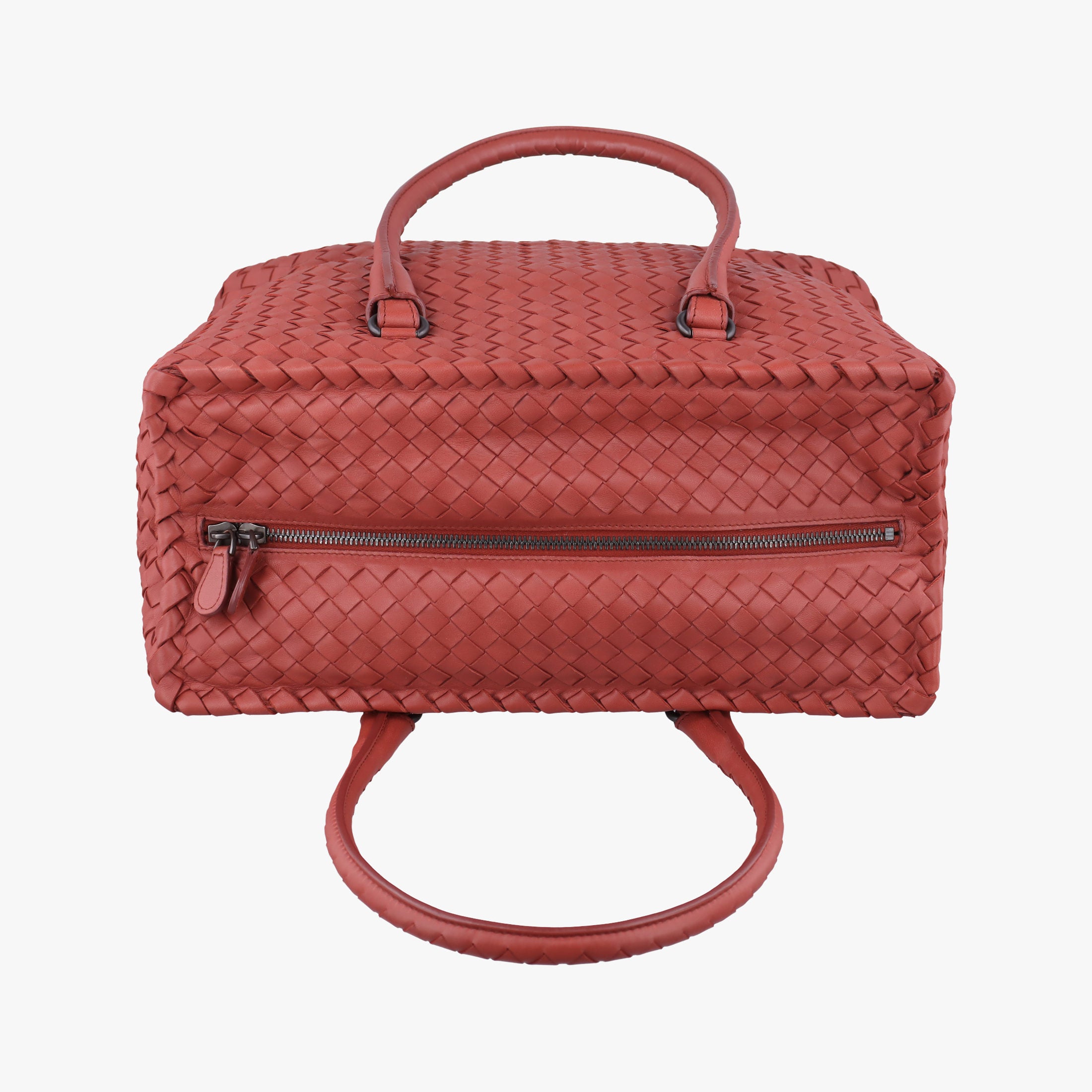 Pre-owned Bottega Veneta Intrecciato terracotta lambskin  handbag | stylenewstar