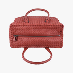 Pre-owned Bottega Veneta Intrecciato terracotta lambskin  handbag | stylenewstar