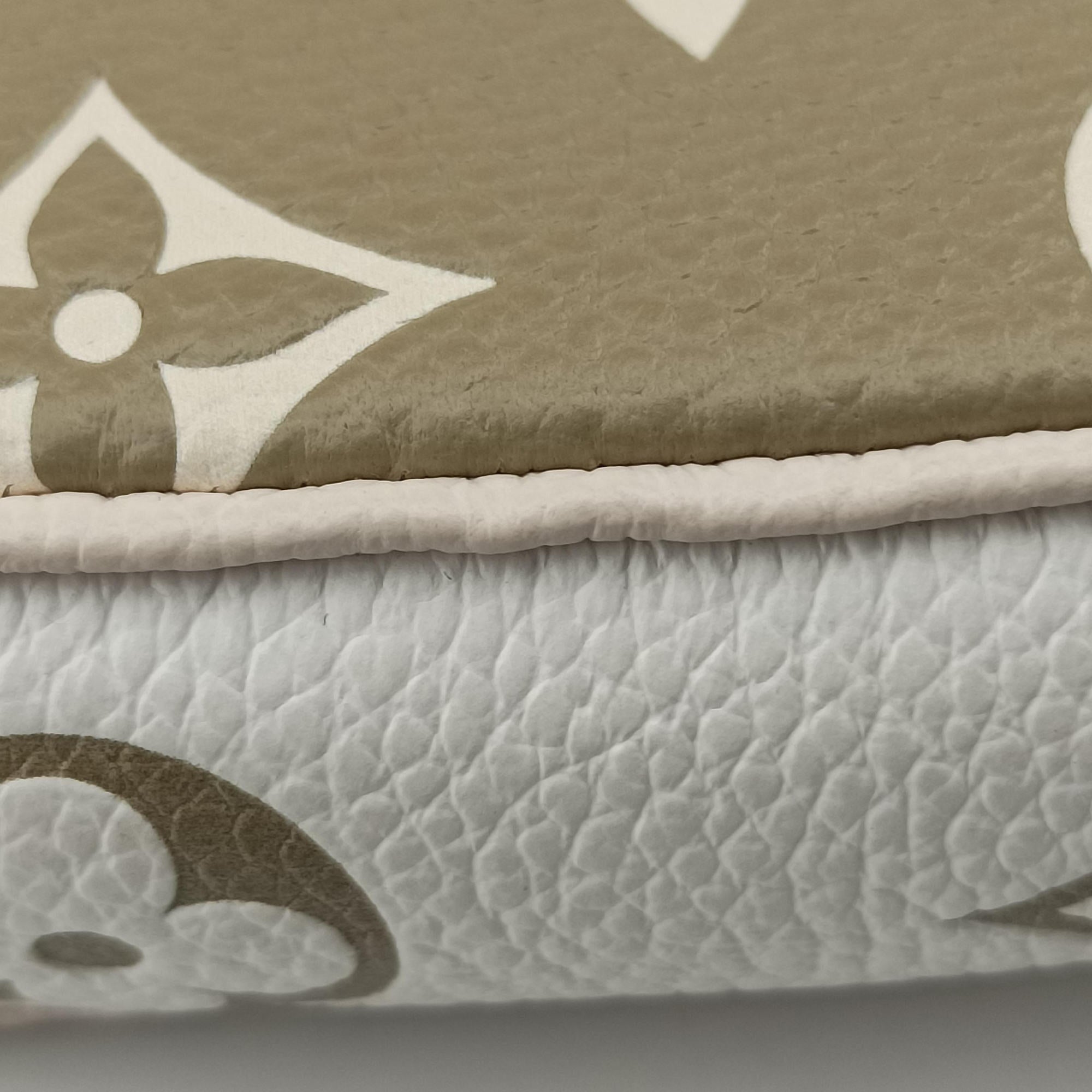 Pre-owned Louis Vuitton Mini Pochette Accessoires Khaki × Beige Monogram Empreinte M81284 handbag | stylenewstar
