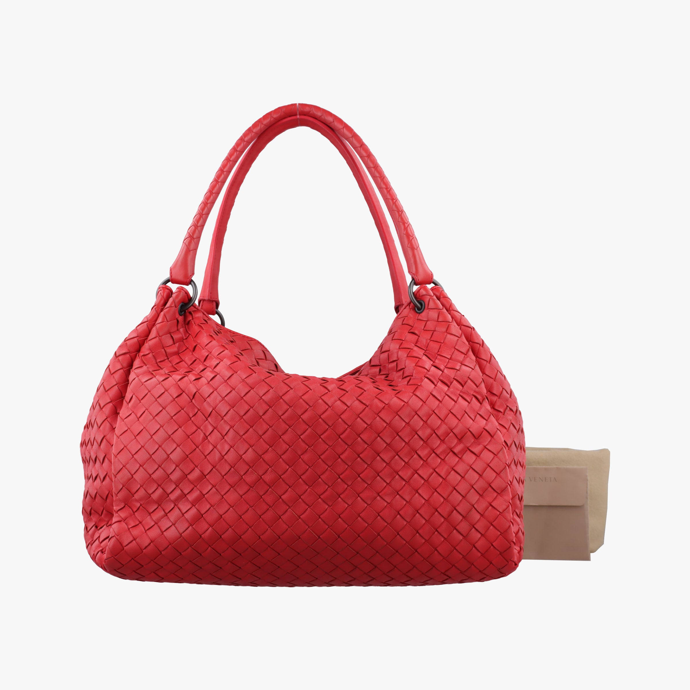 Pre-owned Bottega Veneta Parachute Intrecciato Red Lambskin  handbag | stylenewstar