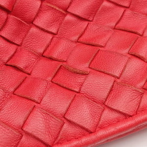 Pre-owned Bottega Veneta Parachute Intrecciato Red Lambskin  handbag | stylenewstar