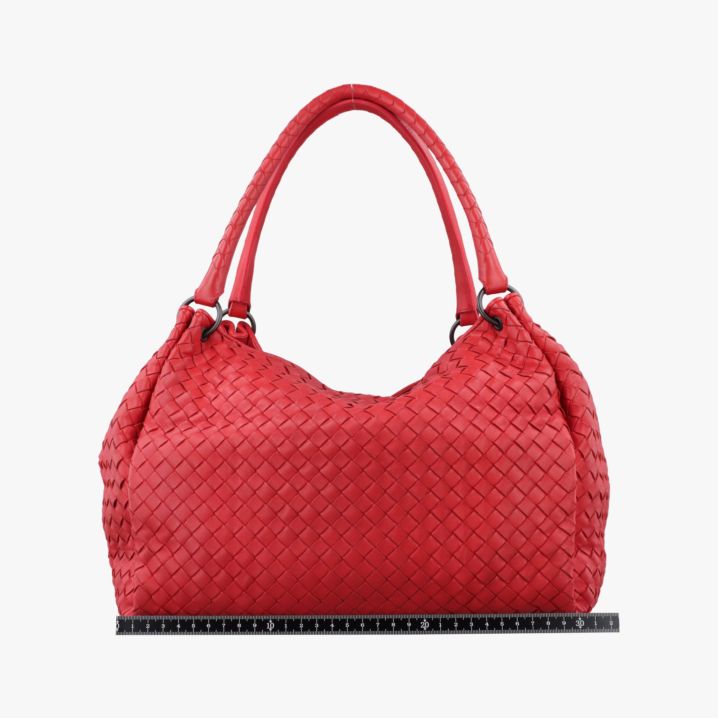 Pre-owned Bottega Veneta Parachute Intrecciato Red Lambskin  handbag | stylenewstar