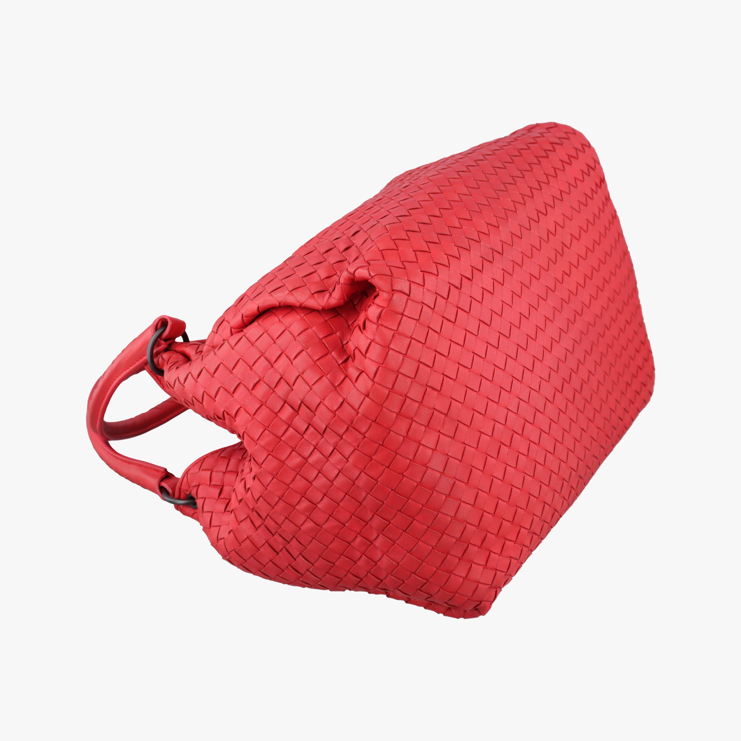 Pre-owned Bottega Veneta Parachute Intrecciato Red Lambskin  handbag | stylenewstar