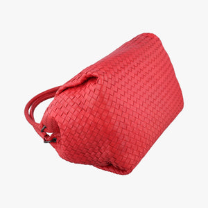 Pre-owned Bottega Veneta Parachute Intrecciato Red Lambskin  handbag | stylenewstar