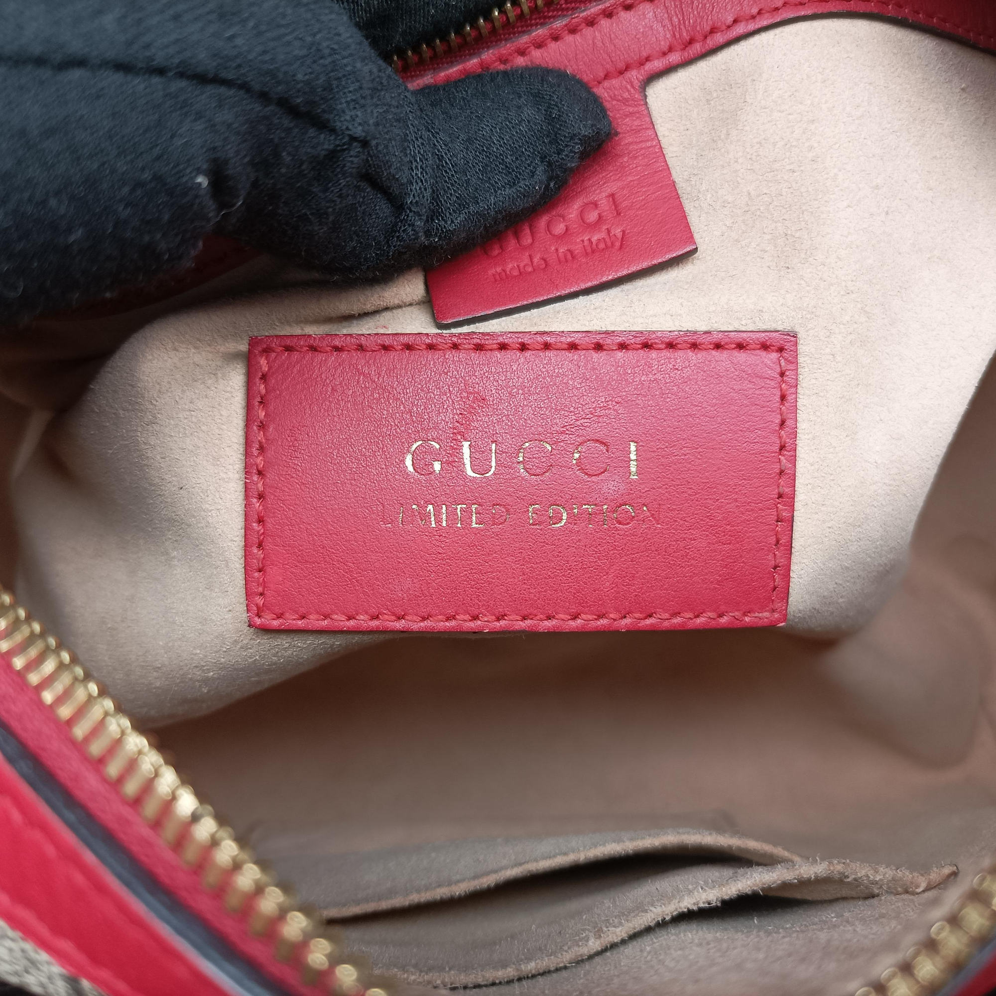 Pre-owned Gucci GG SUPREME Beige×Multicolour PVC coated canvas×Leather 409529 shoulderbag | stylenewstar