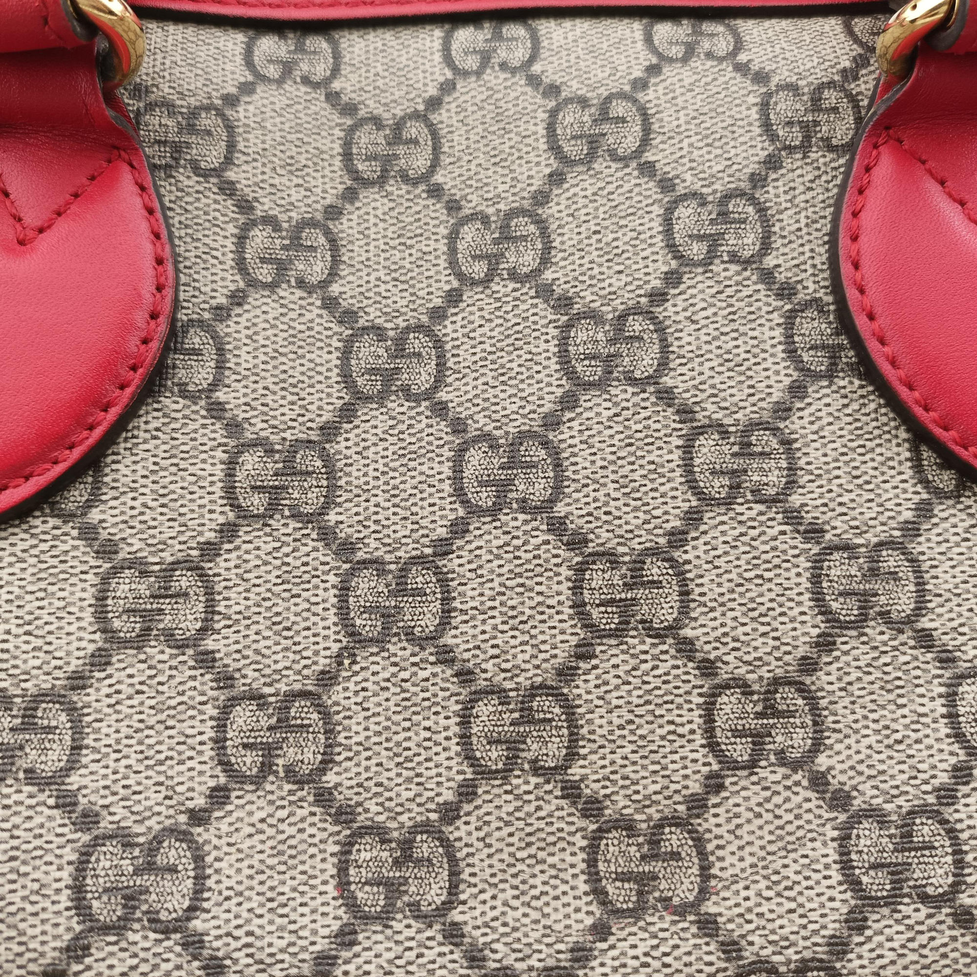 Pre-owned Gucci GG SUPREME Beige×Multicolour PVC coated canvas×Leather 409529 shoulderbag | stylenewstar