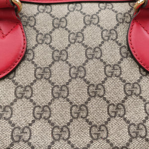 Pre-owned Gucci GG SUPREME Beige×Multicolour PVC coated canvas×Leather 409529 shoulderbag | stylenewstar