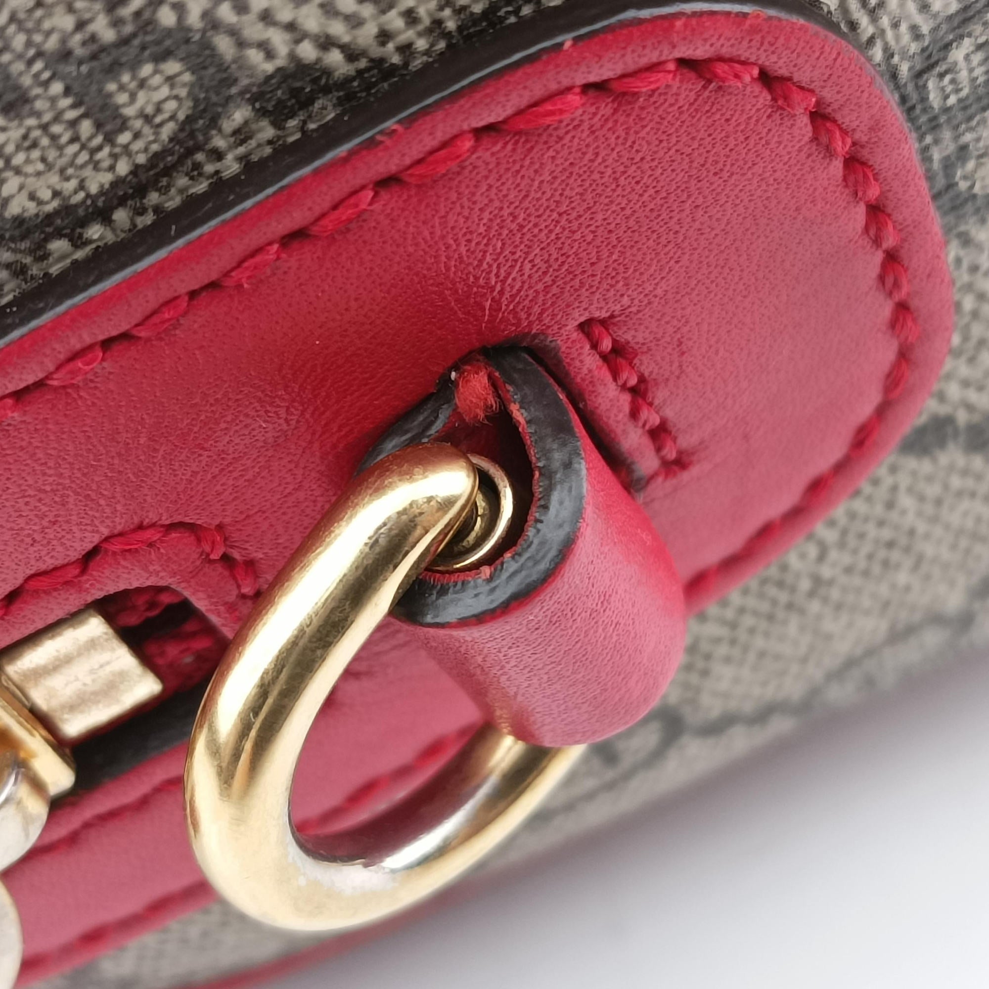 Pre-owned Gucci GG SUPREME Beige×Multicolour PVC coated canvas×Leather 409529 shoulderbag | stylenewstar
