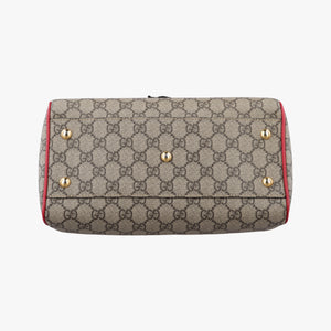 Pre-owned Gucci GG SUPREME Beige×Multicolour PVC coated canvas×Leather 409529 shoulderbag | stylenewstar