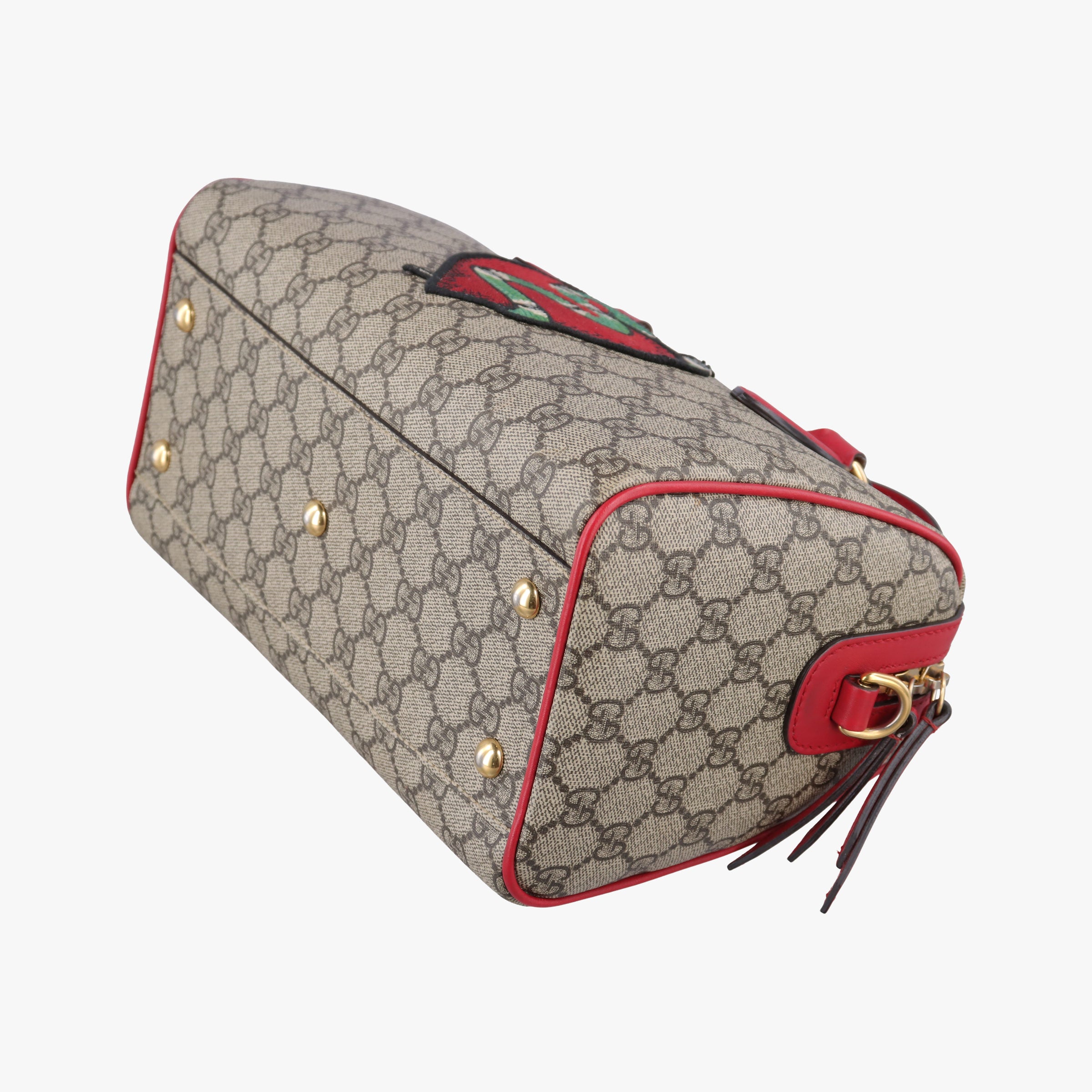 Pre-owned Gucci GG SUPREME Beige×Multicolour PVC coated canvas×Leather 409529 shoulderbag | stylenewstar