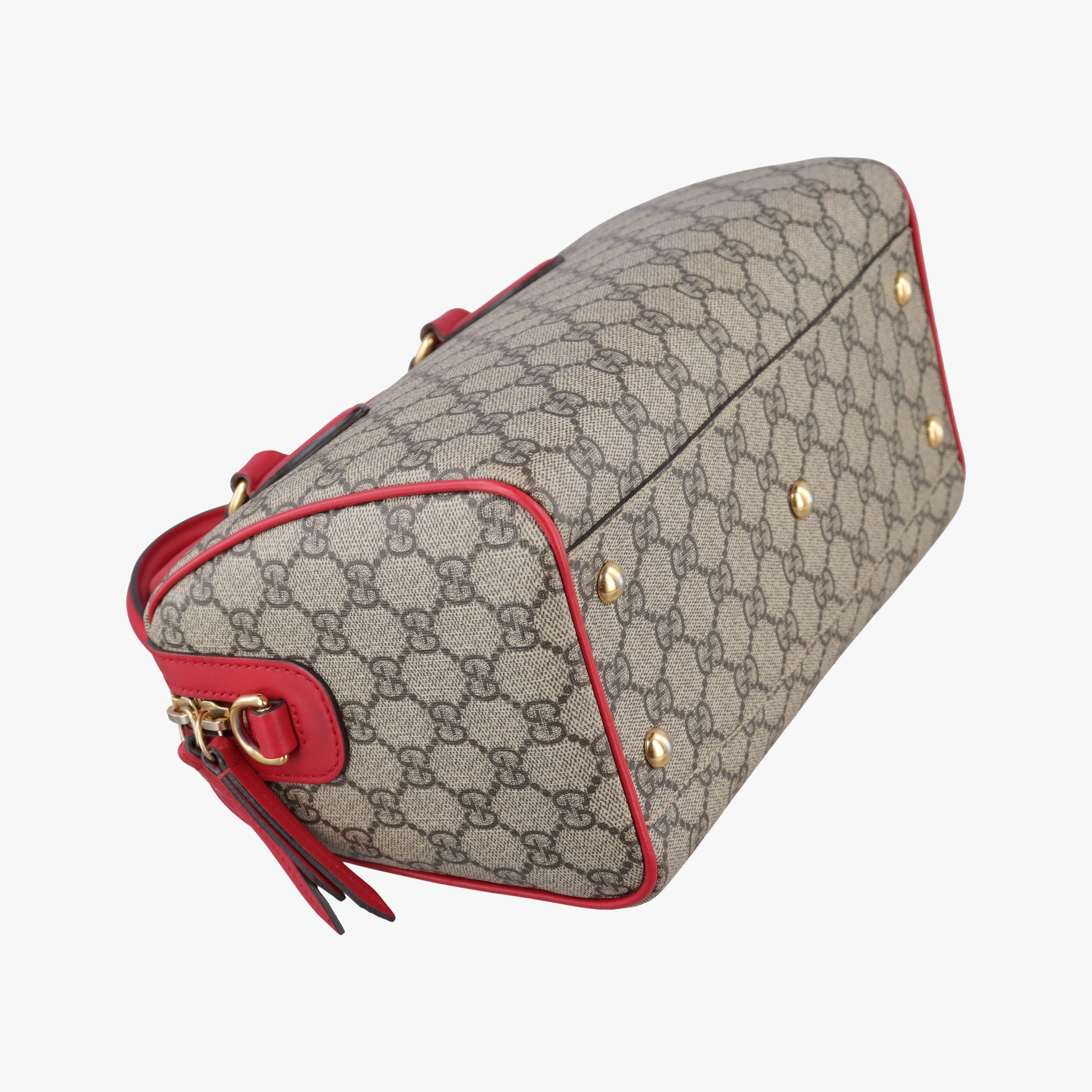 Pre-owned Gucci GG SUPREME Beige×Multicolour PVC coated canvas×Leather 409529 shoulderbag | stylenewstar