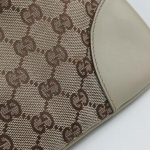 Pre-owned Gucci Jackie Ivory × Beige canvas×leather 001.40 handbag | stylenewstar