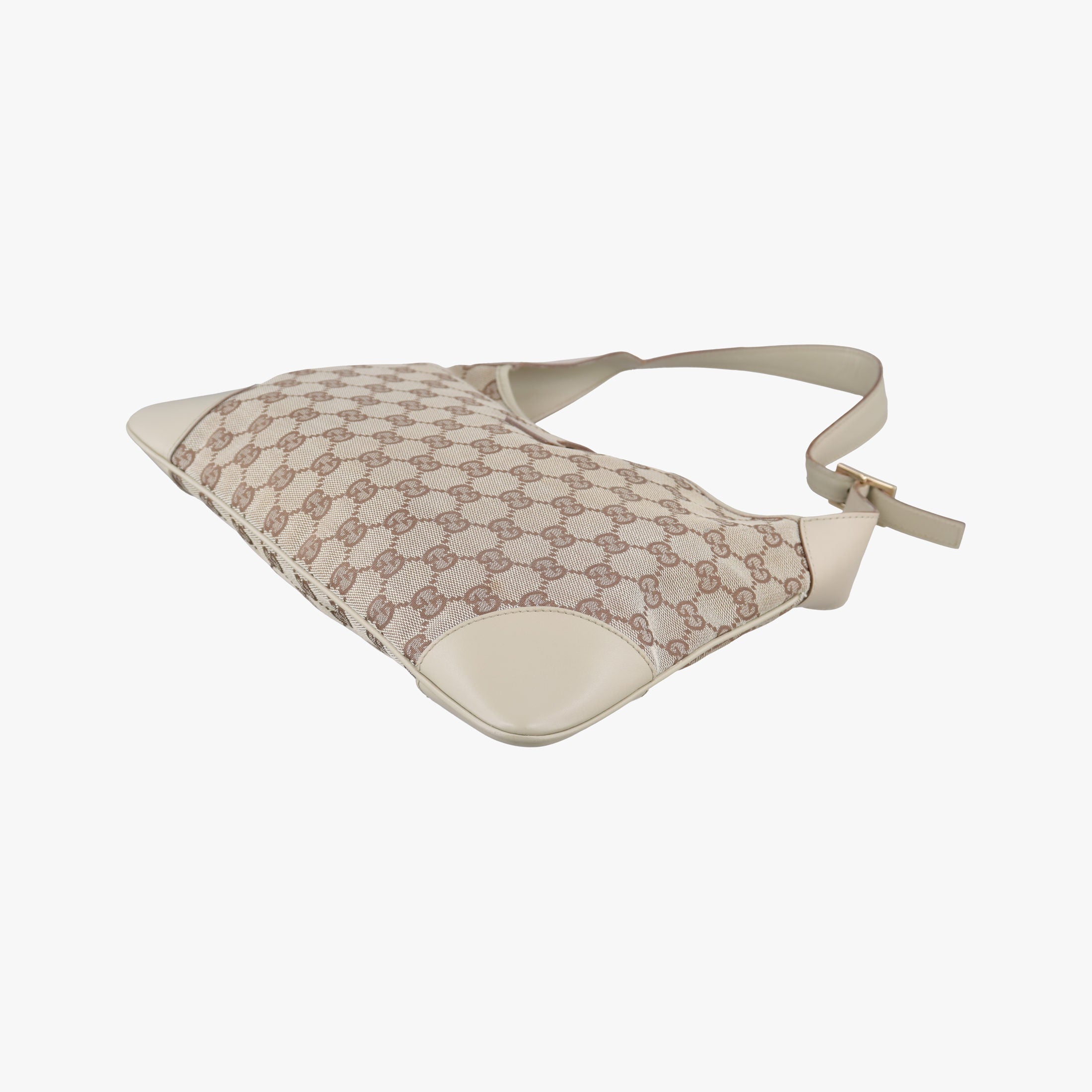 Pre-owned Gucci Jackie Ivory × Beige canvas×leather 001.40 handbag | stylenewstar