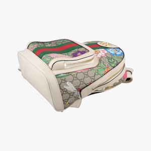 Pre-owned Gucci Ophidia Flora Multicolour PVC coated canvas×leather 547965 backpack/rucksack | stylenewstar