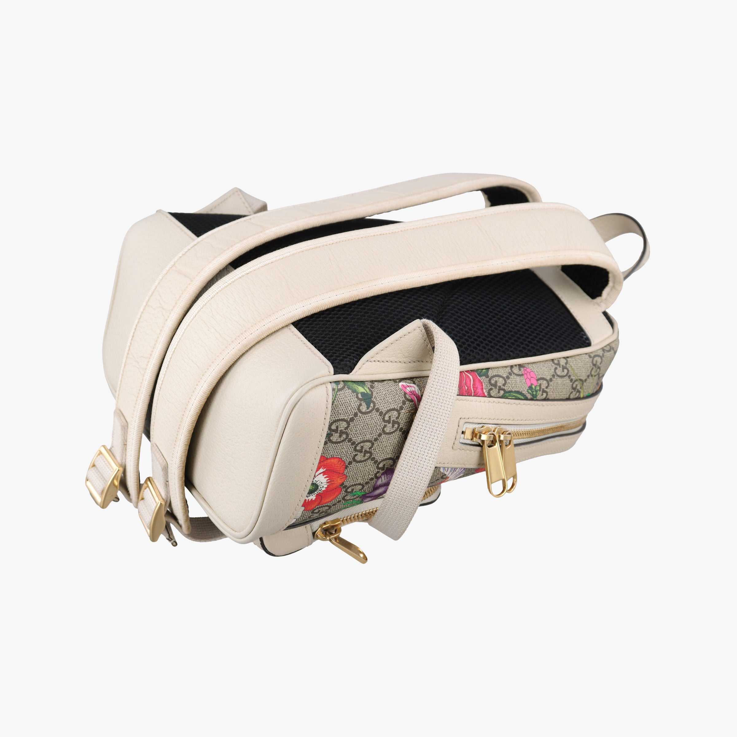 Pre-owned Gucci Ophidia Flora Multicolour PVC coated canvas×leather 547965 backpack/rucksack | stylenewstar