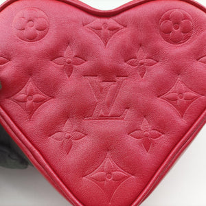 Pre-owned Louis Vuitton Heart on Chain Red Lambskin M80837 shoulderbag | stylenewstar