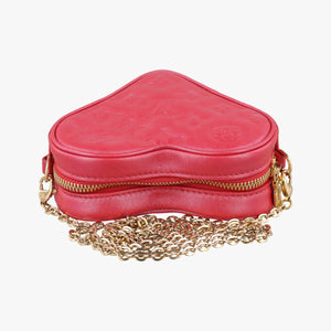 Pre-owned Louis Vuitton Heart on Chain Red Lambskin M80837 shoulderbag | stylenewstar