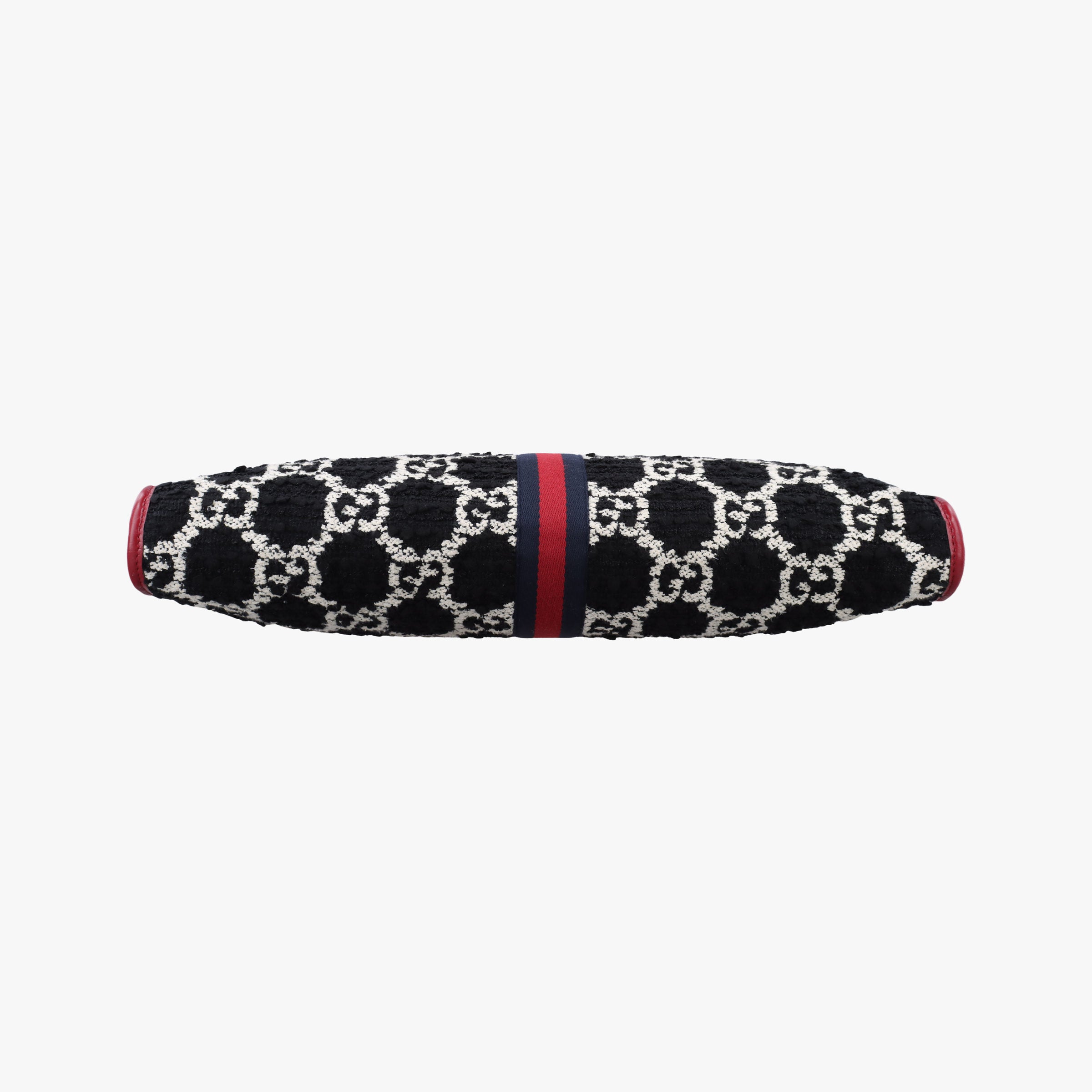 Vintage Gucci Rajah Black × Red × Multi tweed × leather 537219 shoulderbag | stylenewstar