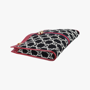 Vintage Gucci Rajah Black × Red × Multi tweed × leather 537219 shoulderbag | stylenewstar
