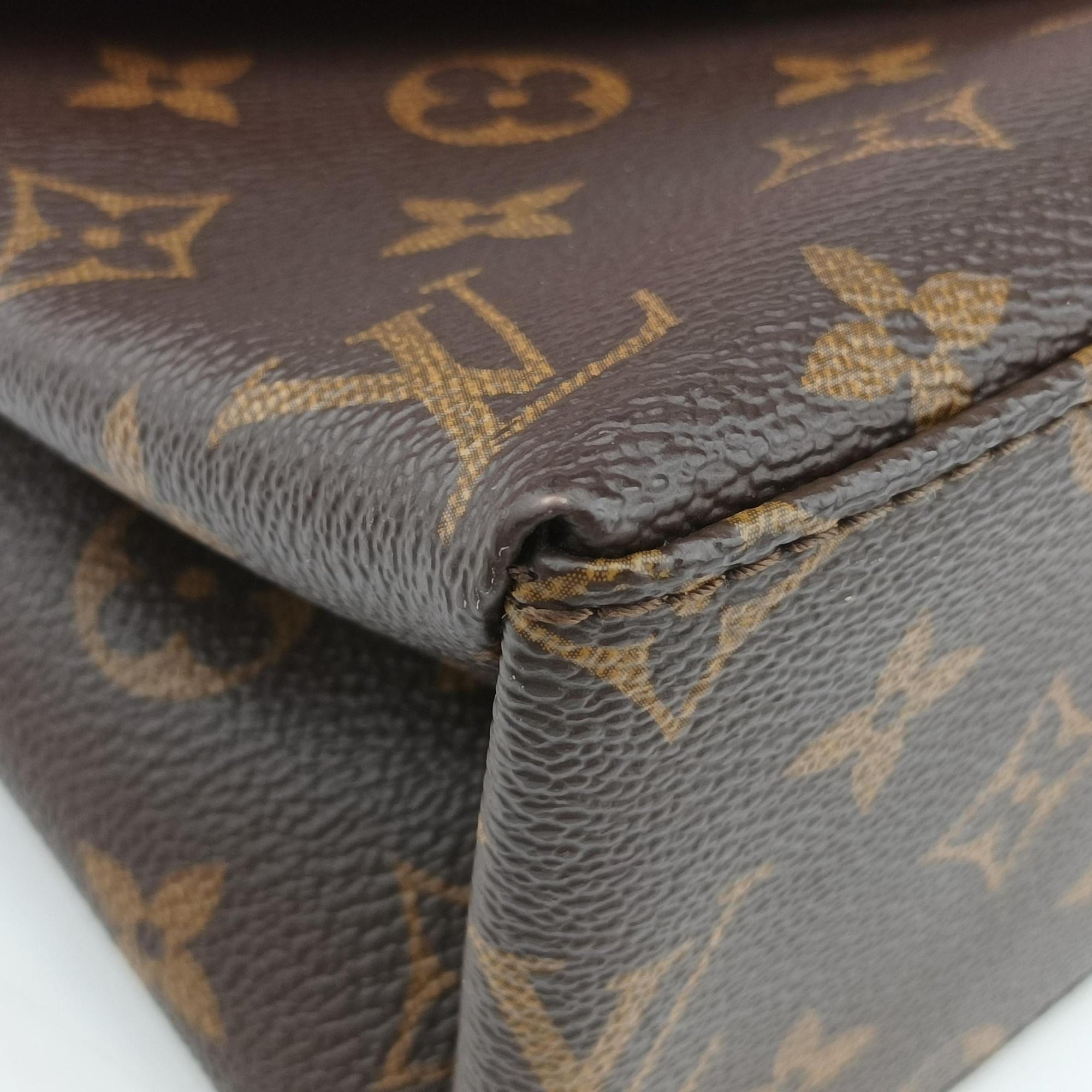 Pre-owned Louis Vuitton SAINT MICHEL Brown×COQUELICOT Monogram Canvas×epi M44031 shoulderbag | stylenewstar