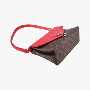 Pre-owned Louis Vuitton SAINT MICHEL Brown×COQUELICOT Monogram Canvas×epi M44031 shoulderbag | stylenewstar