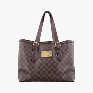Secondhand Louis Vuitton HAMPSTEAD MM EBENE Damier Canvas N51204 handbag | stylenewstar