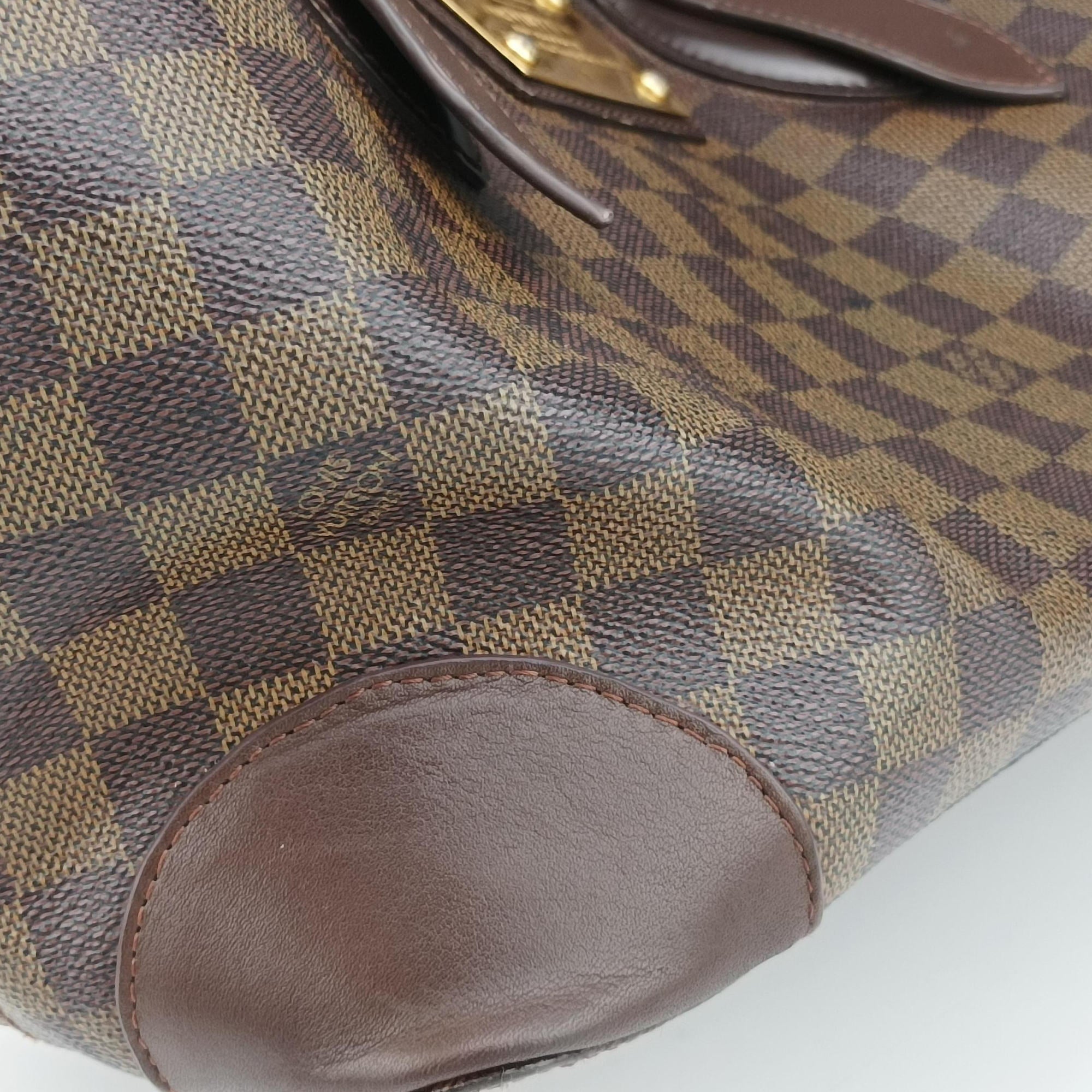 Secondhand Louis Vuitton HAMPSTEAD MM EBENE Damier Canvas N51204 handbag | stylenewstar