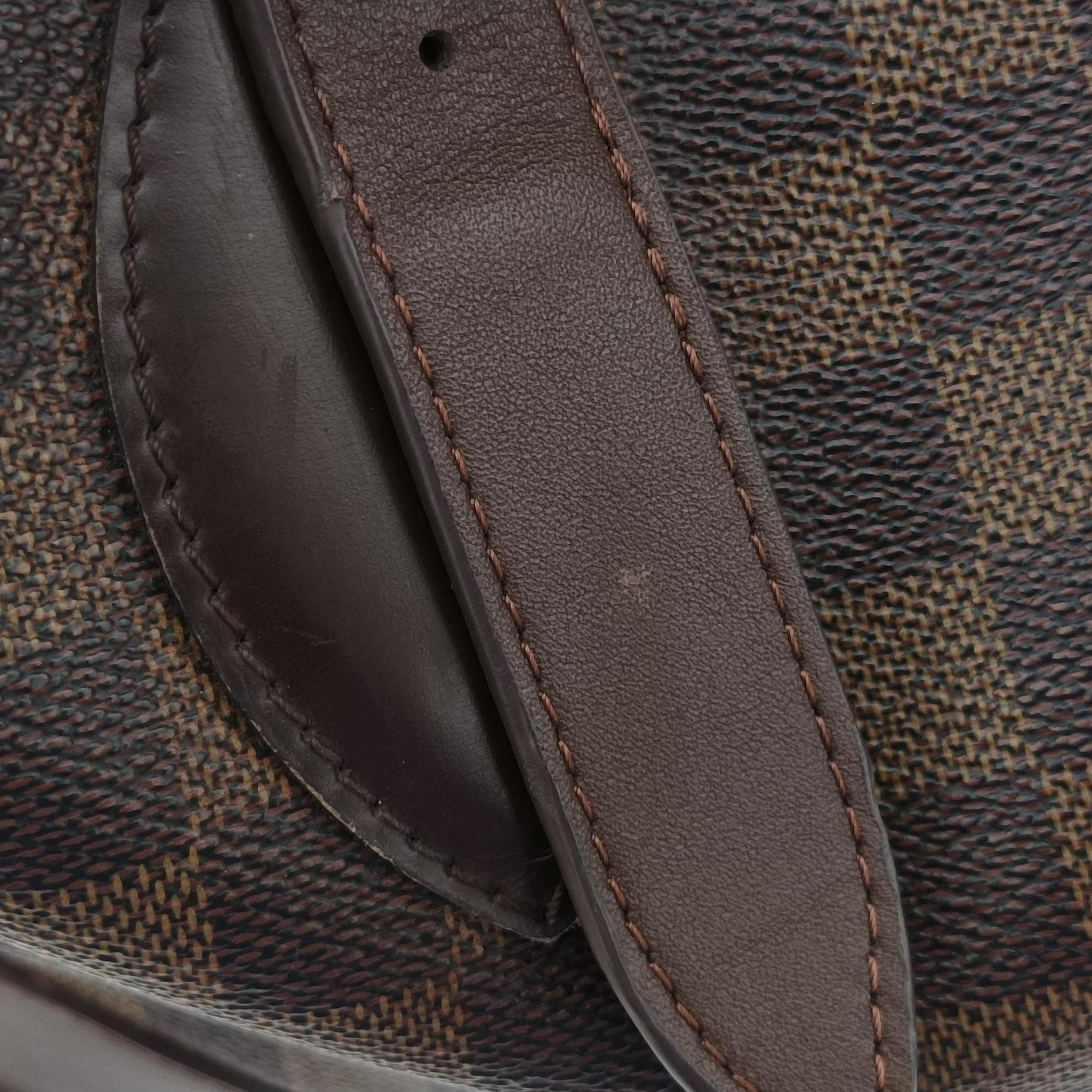 Secondhand Louis Vuitton HAMPSTEAD MM EBENE Damier Canvas N51204 handbag | stylenewstar