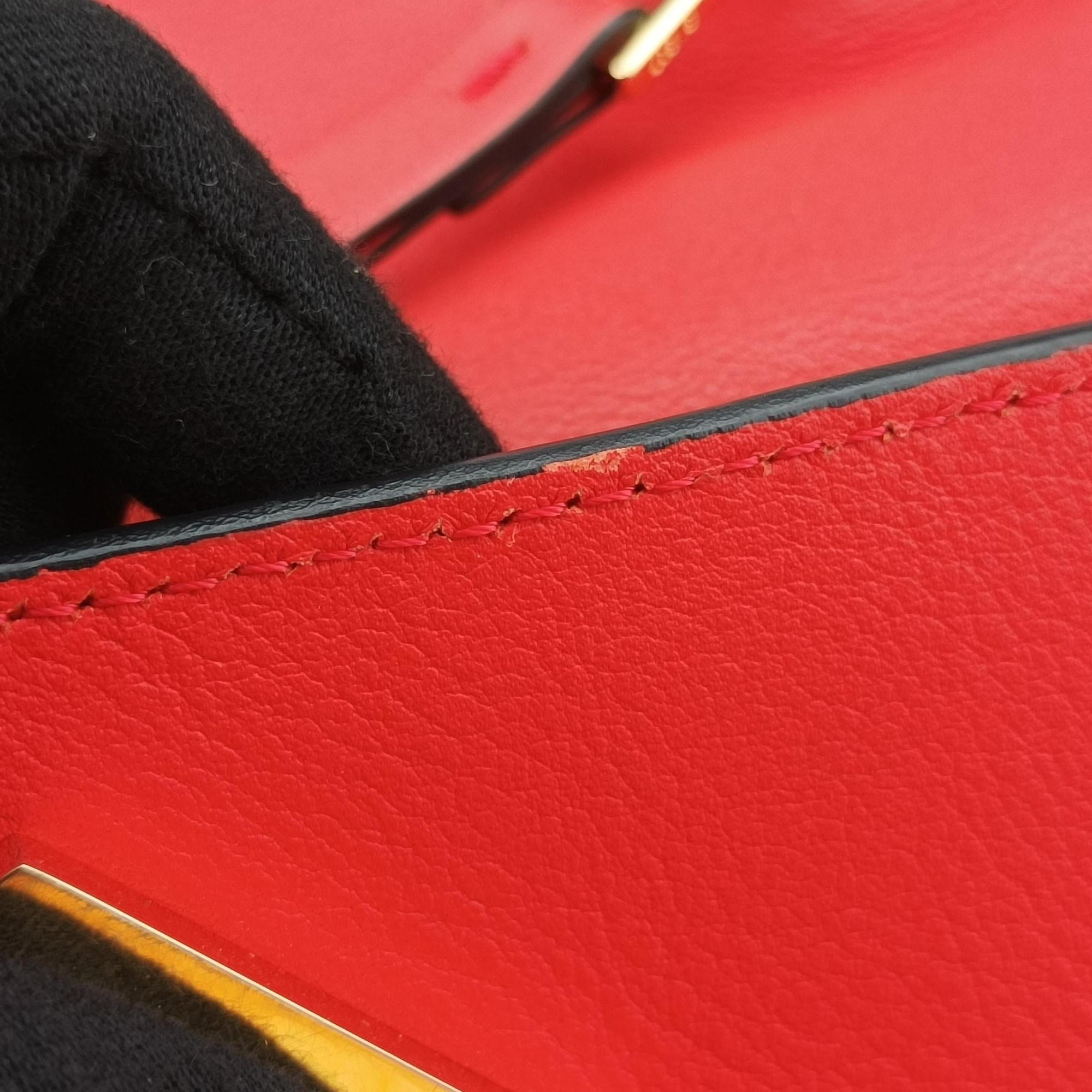 Pre-owned Loewe Hammock Red Leather  shoulderbag | stylenewstar