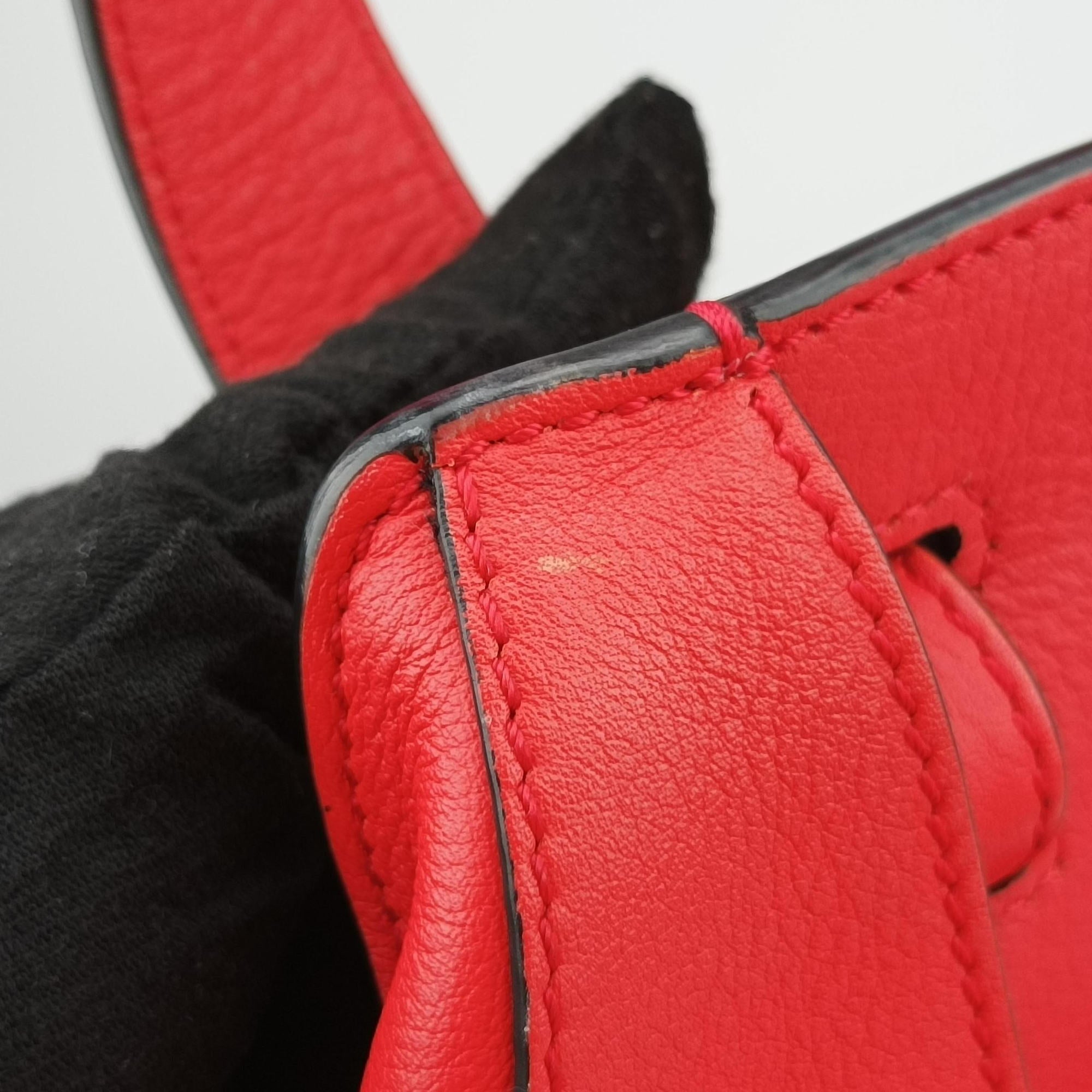 Pre-owned Loewe Hammock Red Leather  shoulderbag | stylenewstar