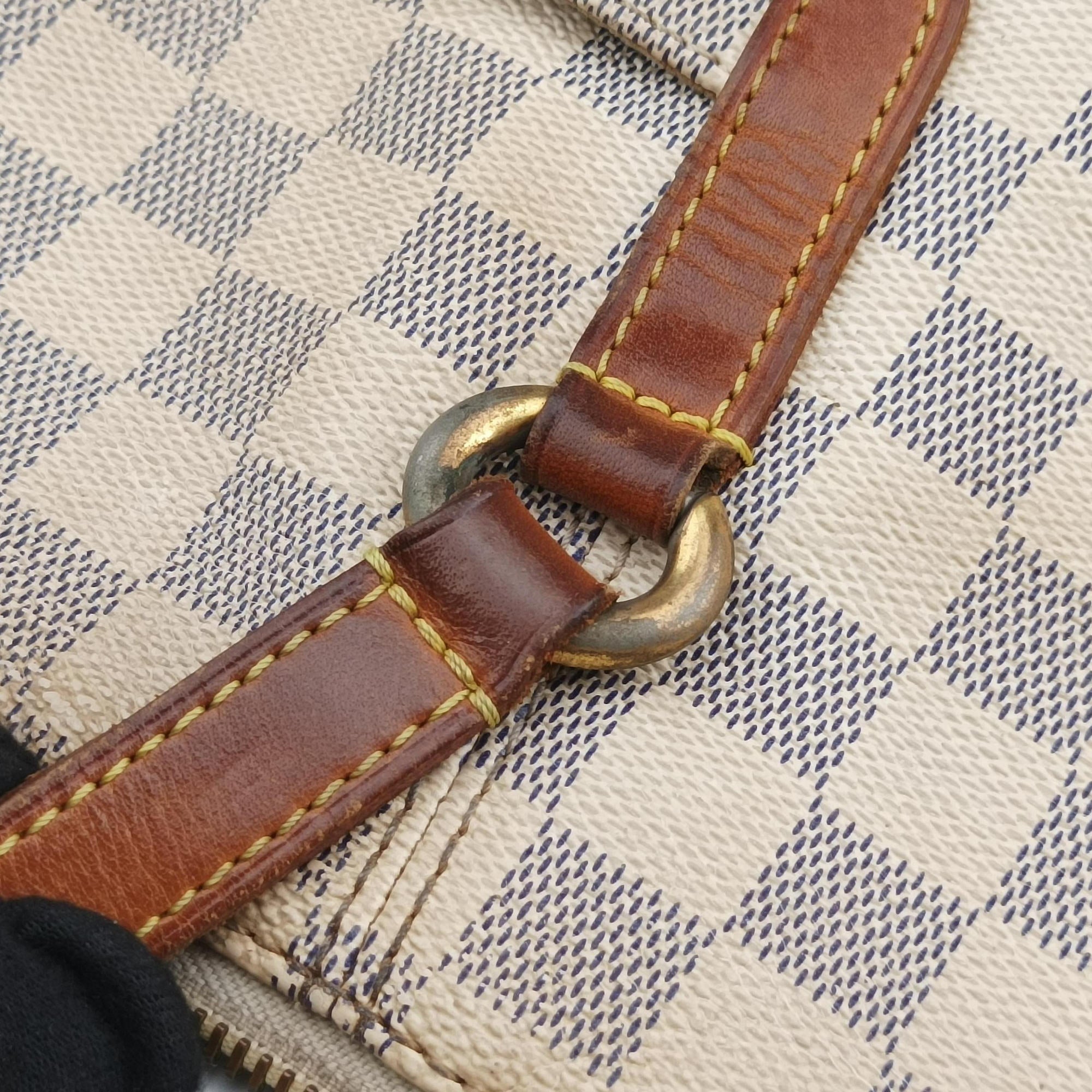 Pre-owned Louis Vuitton TOTALLY MM Azur Damier Canvas N51262 handbag | stylenewstar