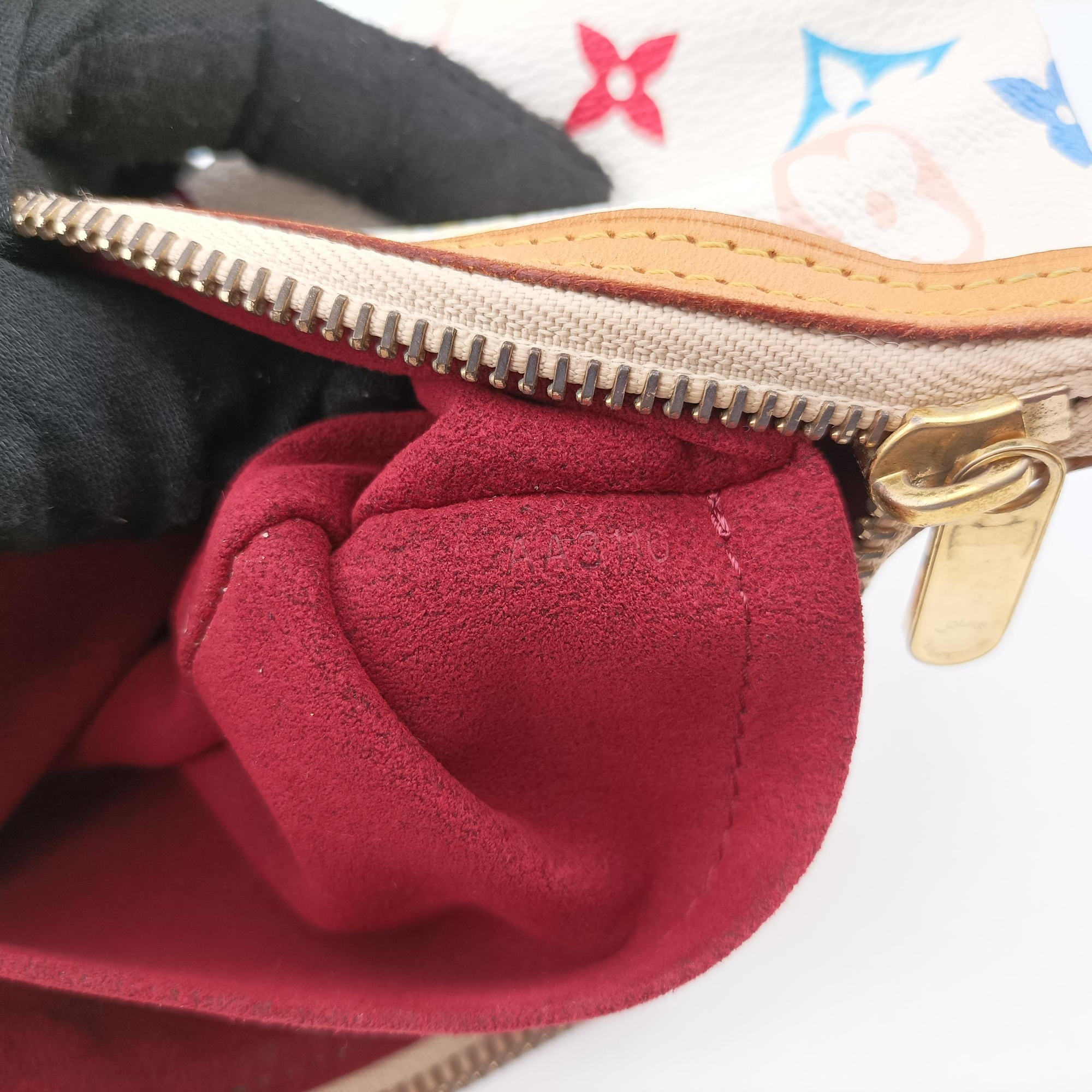 Pre-owned Louis Vuitton Pochette Mira MM Accessory Pouch white Monogram Multicolor M60096 handbag | stylenewstar