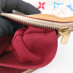 Pre-owned Louis Vuitton Pochette Mira MM Accessory Pouch white Monogram Multicolor M60096 handbag | stylenewstar
