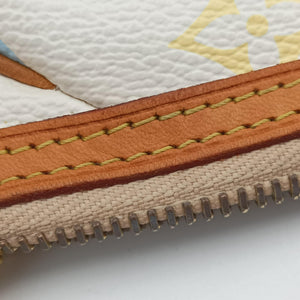 Pre-owned Louis Vuitton Pochette Mira MM Accessory Pouch white Monogram Multicolor M60096 handbag | stylenewstar