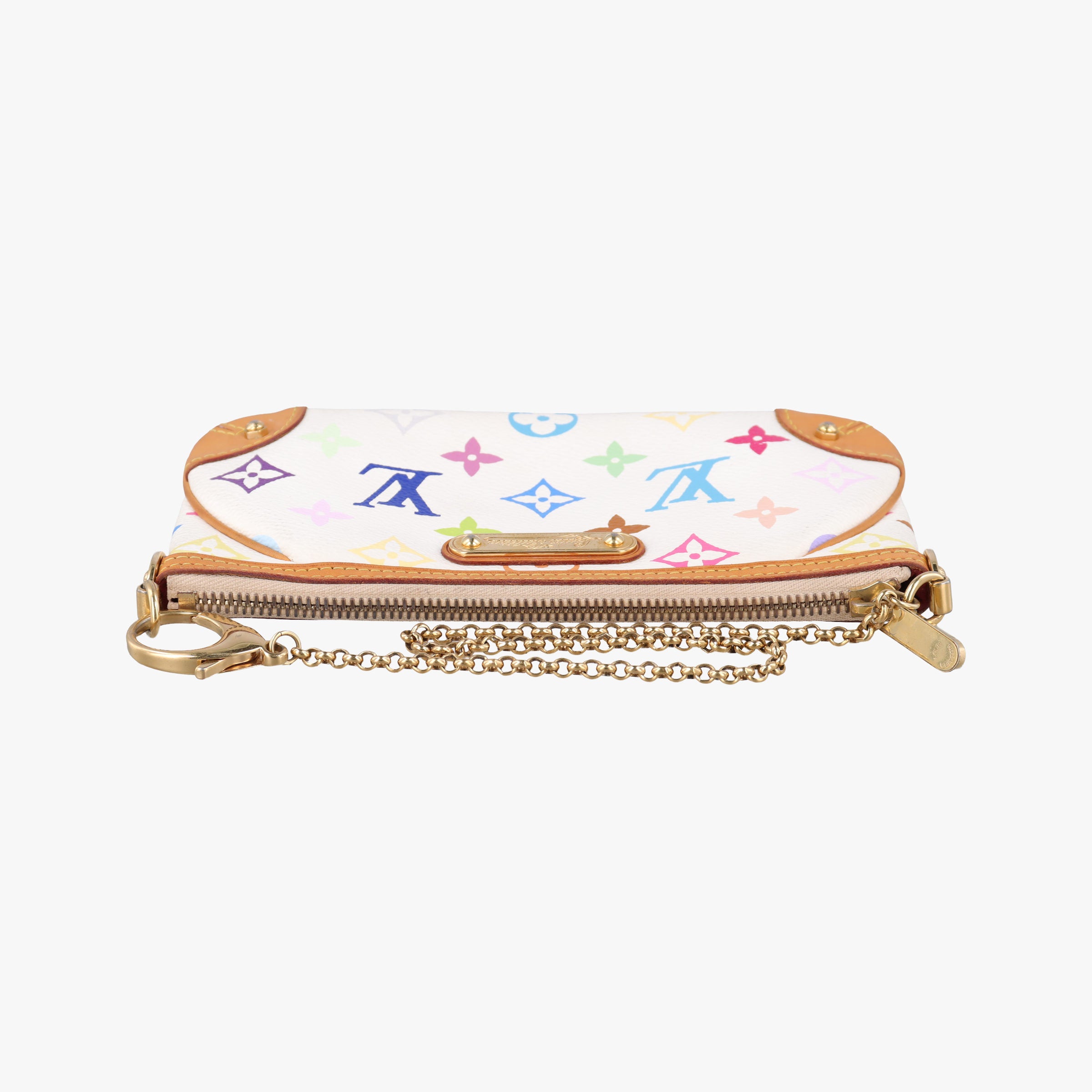 Pre-owned Louis Vuitton Pochette Mira MM Accessory Pouch white Monogram Multicolor M60096 handbag | stylenewstar