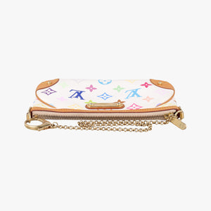 Pre-owned Louis Vuitton Pochette Mira MM Accessory Pouch white Monogram Multicolor M60096 handbag | stylenewstar