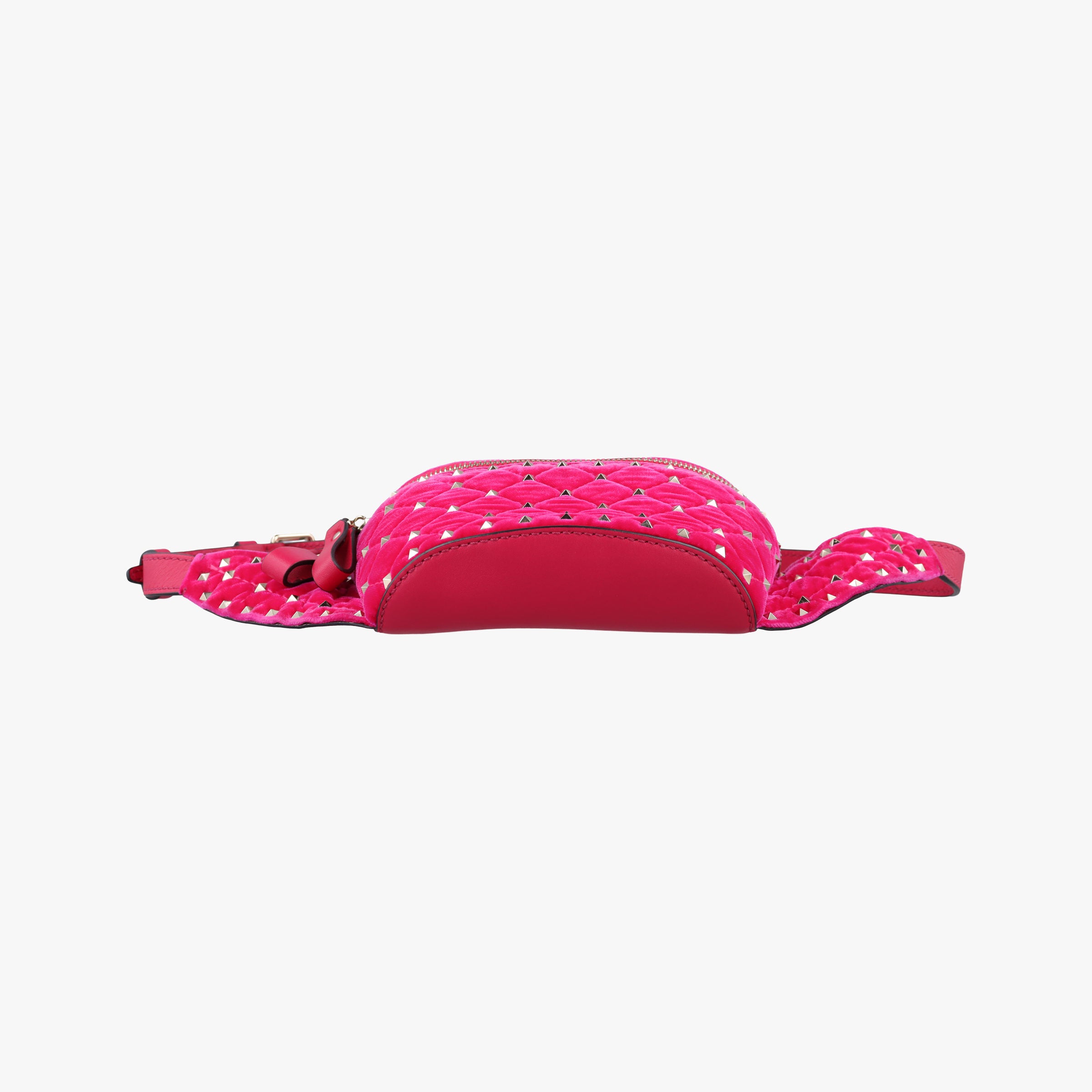 Vintage Valentino Rockstud Red Velvet  bum bag/waist bag | stylenewstar