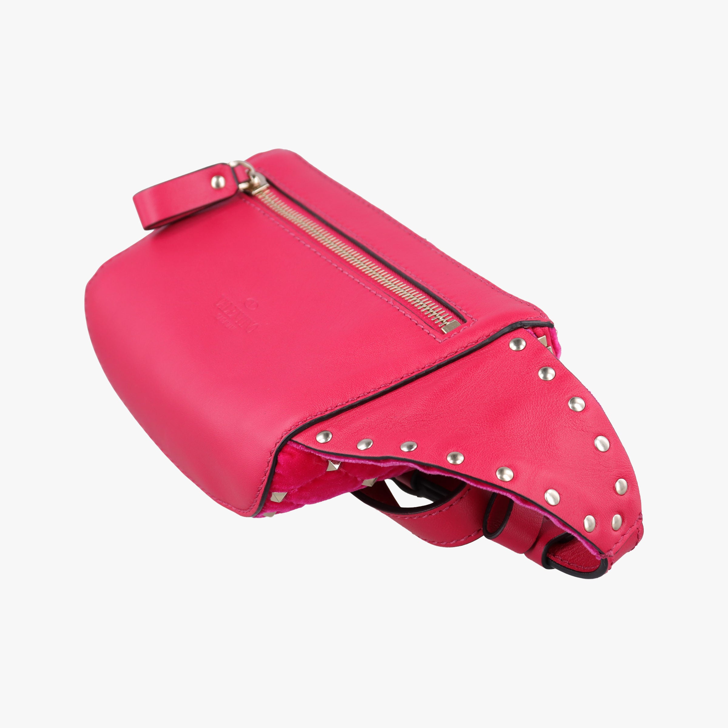 Vintage Valentino Rockstud Red Velvet  bum bag/waist bag | stylenewstar