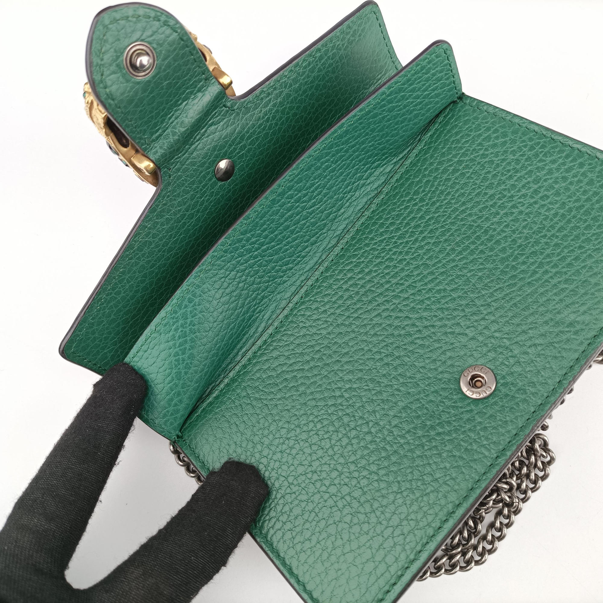 Pre-owned Gucci Dionysus Green Leather 476432 shoulderbag | stylenewstar