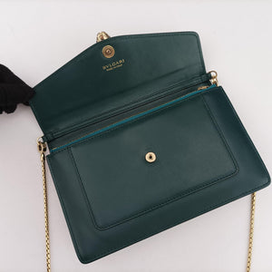Secondhand Bvlgari SERPENTI FOREVER Green Leather  shoulderbag | stylenewstar