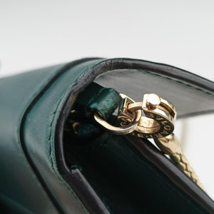 Secondhand Bvlgari SERPENTI FOREVER Green Leather  shoulderbag | stylenewstar