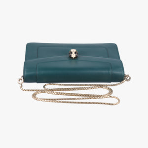 Secondhand Bvlgari SERPENTI FOREVER Green Leather  shoulderbag | stylenewstar