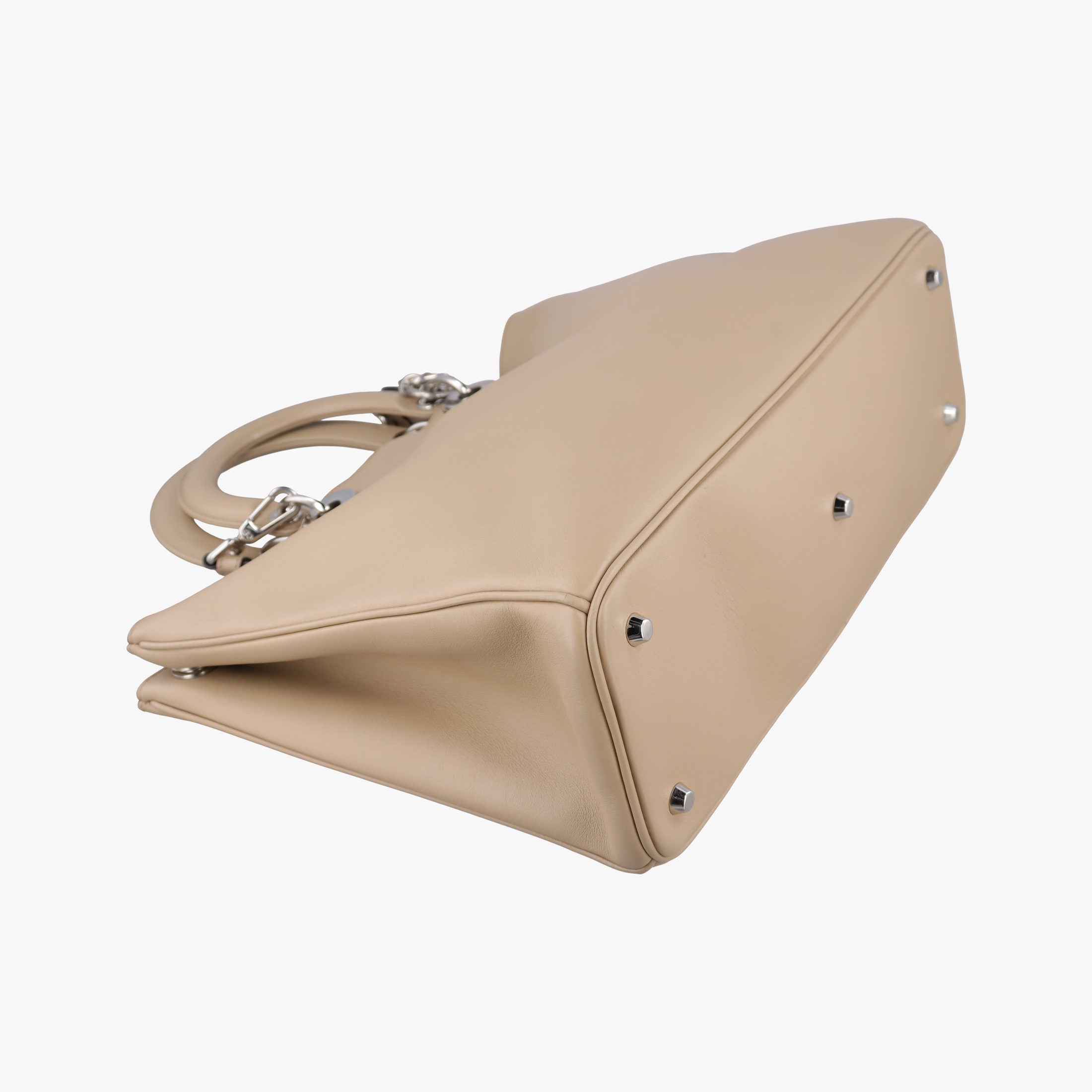 Pre-owned Christian Dior Diorissimo Beige Leather  shoulderbag | stylenewstar