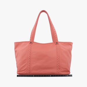 Pre-owned Bottega Veneta Intrecciato Coral Pink Lambskin  shoulderbag | stylenewstar
