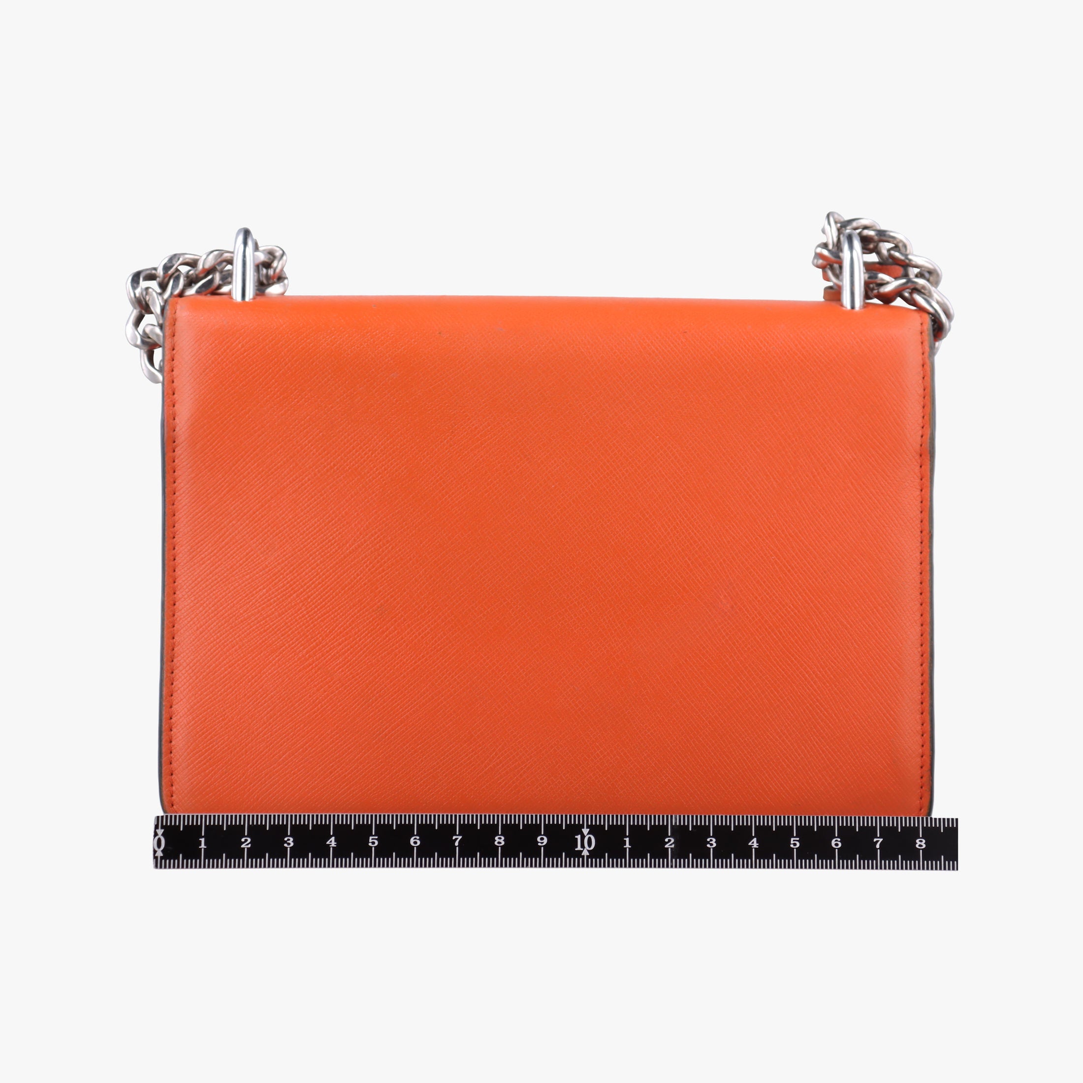 Secondhand Prada Sound Lock Orange SAFFIANO Leather BN0924 shoulderbag | stylenewstar