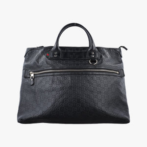 Pre-owned Gucci Guccissima Black Leather 246392 handbag | stylenewstar
