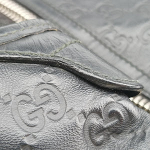 Pre-owned Gucci Guccissima Black Leather 246392 handbag | stylenewstar