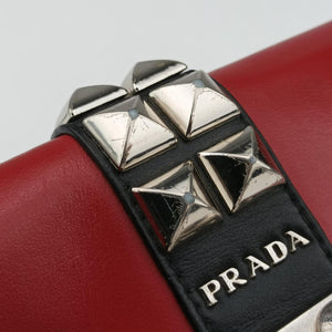 Secondhand Prada Elektra Studded Red Leather IDH061 shoulderbag | stylenewstar